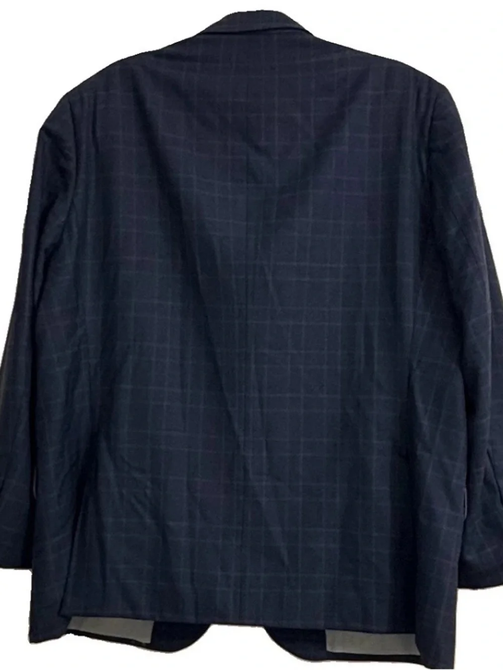 J HILBURN Custom Luxury Blue Plaid Wool Blazer Sport Coat with Matching Vest